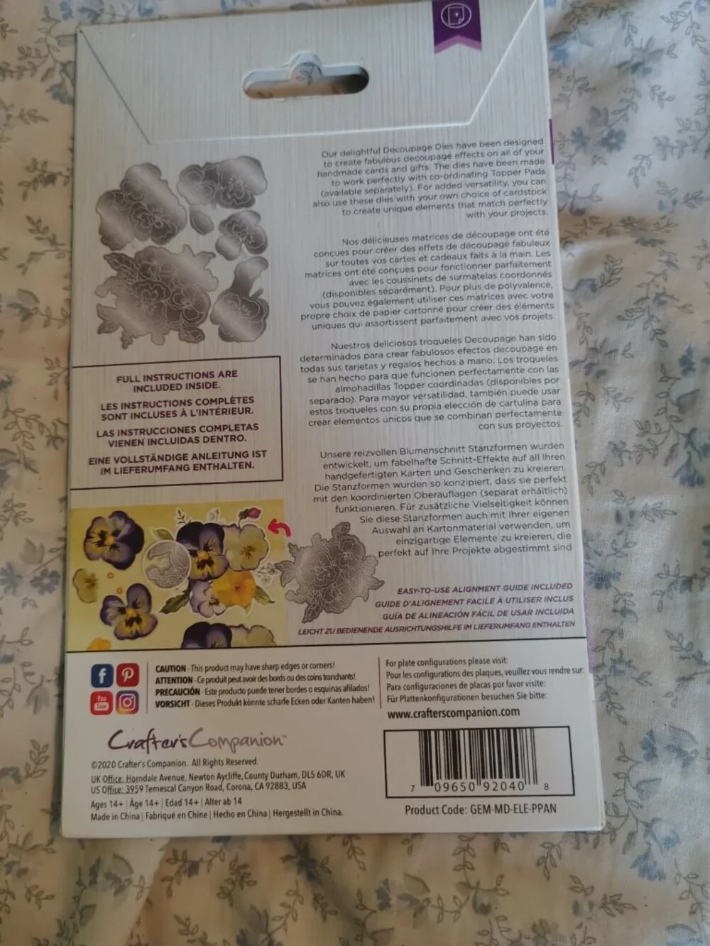 Gemini Elements Pretty Pansies Craft Die Set